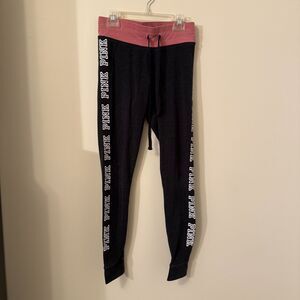 Victoria Secrets PINK Yoga Pants with Graphic Logo Small